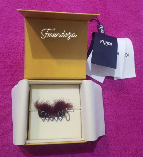 fendi monster brooch|genuine Fendi earrings.